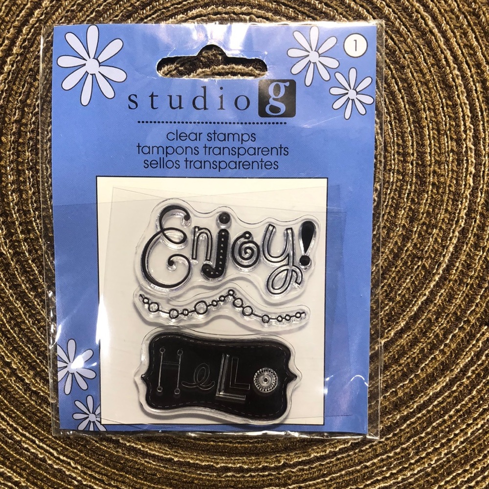 Studio G Clear Stamps Enjoy! Hello